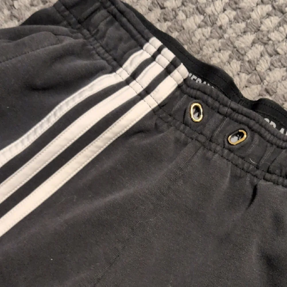 Adidas Black Joggers with White Stripes - Picture 3 of 9